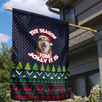 The Season To Be Jolly Siberian Husky Xmas Ball Christmas Garden Flag Xmas Holiday Patterns - Wonder Print Shop