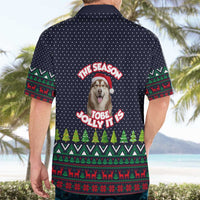 The Season To Be Jolly Siberian Husky Xmas Ball Christmas Hawaiian Shirt Xmas Holiday Patterns - Wonder Print Shop