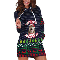 The Season To Be Jolly Siberian Husky Xmas Ball Christmas Hoodie Dress Xmas Holiday Patterns - Wonder Print Shop