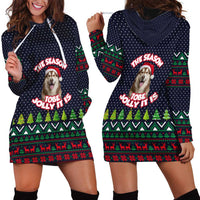 The Season To Be Jolly Siberian Husky Xmas Ball Christmas Hoodie Dress Xmas Holiday Patterns - Wonder Print Shop