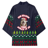 The Season To Be Jolly Siberian Husky Xmas Ball Christmas Kimono Xmas Holiday Patterns - Wonder Print Shop