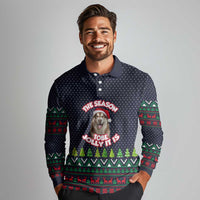 The Season To Be Jolly Siberian Husky Xmas Ball Christmas Long Sleeve Polo Shirt Xmas Holiday Patterns - Wonder Print Shop