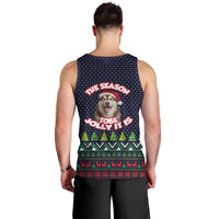 The Season To Be Jolly Siberian Husky Xmas Ball Christmas Men Tank Top Xmas Holiday Patterns - Wonder Print Shop