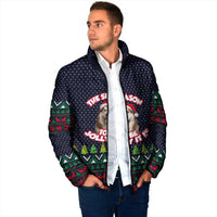 The Season To Be Jolly Siberian Husky Xmas Ball Christmas Padded Jacket Xmas Holiday Patterns - Wonder Print Shop