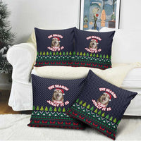The Season To Be Jolly Siberian Husky Xmas Ball Christmas Pillow Cover Xmas Holiday Patterns - Wonder Print Shop