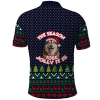 The Season To Be Jolly Siberian Husky Xmas Ball Christmas Polo Shirt Xmas Holiday Patterns - Wonder Print Shop