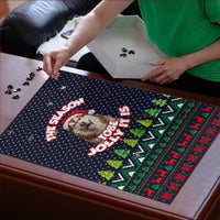 The Season To Be Jolly Siberian Husky Xmas Ball Christmas Puzzle Xmas Holiday Patterns - Wonder Print Shop