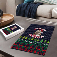 The Season To Be Jolly Siberian Husky Xmas Ball Christmas Puzzle Xmas Holiday Patterns - Wonder Print Shop
