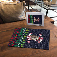 The Season To Be Jolly Siberian Husky Xmas Ball Christmas Puzzle Xmas Holiday Patterns - Wonder Print Shop