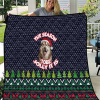 The Season To Be Jolly Siberian Husky Xmas Ball Christmas Quilt Xmas Holiday Patterns - Wonder Print Shop
