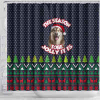 The Season To Be Jolly Siberian Husky Xmas Ball Christmas Shower Curtain Xmas Holiday Patterns - Wonder Print Shop