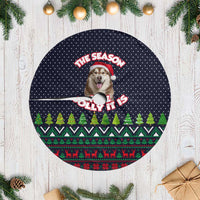 The Season To Be Jolly Siberian Husky Xmas Ball Christmas Tree Skirt Xmas Holiday Patterns - Wonder Print Shop