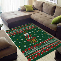 Too Cute For The Naughty List Christmas Area Rug Xmas Holiday Patterns - Wonder Print Shop