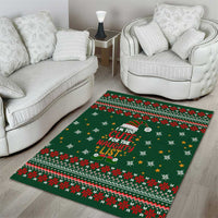 Too Cute For The Naughty List Christmas Area Rug Xmas Holiday Patterns - Wonder Print Shop
