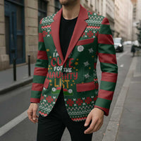 Too Cute For The Naughty List Christmas Blazer Xmas Holiday Patterns - Wonder Print Shop