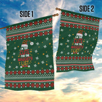 Too Cute For The Naughty List Christmas Garden Flag Xmas Holiday Patterns - Wonder Print Shop