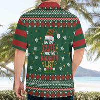 Too Cute For The Naughty List Christmas Hawaiian Shirt Xmas Holiday Patterns - Wonder Print Shop