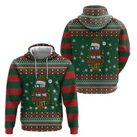 Too Cute For The Naughty List Christmas Hoodie Xmas Holiday Patterns - Wonder Print Shop