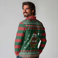 Too Cute For The Naughty List Christmas Long Sleeve Polo Shirt Xmas Holiday Patterns - Wonder Print Shop