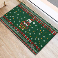 Too Cute For The Naughty List Christmas Rubber Doormat Xmas Holiday Patterns - Wonder Print Shop