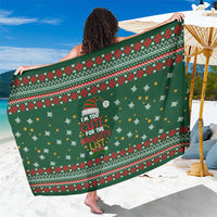Too Cute For The Naughty List Christmas Sarong Xmas Holiday Patterns - Wonder Print Shop