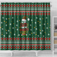 Too Cute For The Naughty List Christmas Shower Curtain Xmas Holiday Patterns - Wonder Print Shop