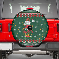 Too Cute For The Naughty List Christmas Spare Tire Cover Xmas Holiday Patterns - Wonder Print Shop