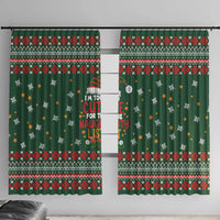 Too Cute For The Naughty List Christmas Window Curtain Xmas Holiday Patterns - Wonder Print Shop