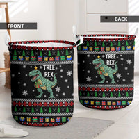 Tree Rex Christmas Laundry Basket Xmas Holiday Patterns - Wonder Print Shop