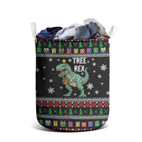 Tree Rex Christmas Laundry Basket Xmas Holiday Patterns - Wonder Print Shop