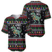 Tree Rex Christmas Baseball Jersey Xmas Holiday Patterns - Wonder Print Shop