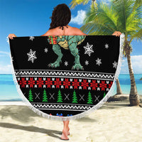 Tree Rex Christmas Beach Blanket Xmas Holiday Patterns - Wonder Print Shop