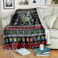 Tree Rex Christmas Blanket Xmas Holiday Patterns - Wonder Print Shop