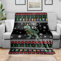 Tree Rex Christmas Blanket Xmas Holiday Patterns - Wonder Print Shop