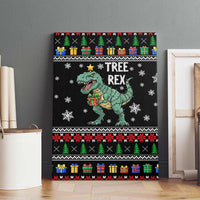 Tree Rex Christmas Canvas Wall Art Xmas Holiday Patterns - Wonder Print Shop