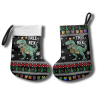 Tree Rex Christmas Stocking Xmas Holiday Patterns - Wonder Print Shop