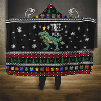 Tree Rex Christmas Hooded Blanket Xmas Holiday Patterns - Wonder Print Shop