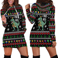 Tree Rex Christmas Hoodie Dress Xmas Holiday Patterns - Wonder Print Shop