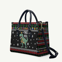 Tree Rex Christmas Leather Bag Xmas Holiday Patterns - Wonder Print Shop