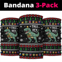 Tree Rex Christmas Neck Gaiter Xmas Holiday Patterns - Wonder Print Shop