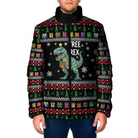 Tree Rex Christmas Padded Jacket Xmas Holiday Patterns - Wonder Print Shop