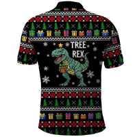 Tree Rex Christmas Polo Shirt Xmas Holiday Patterns - Wonder Print Shop