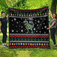 Tree Rex Christmas Quilt Xmas Holiday Patterns - Wonder Print Shop