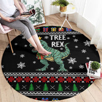 Tree Rex Christmas Round Carpet Xmas Holiday Patterns - Wonder Print Shop