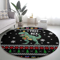 Tree Rex Christmas Round Carpet Xmas Holiday Patterns - Wonder Print Shop