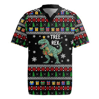 Tree Rex Christmas Rugby Jersey Xmas Holiday Patterns - Wonder Print Shop