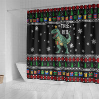 Tree Rex Christmas Shower Curtain Xmas Holiday Patterns - Wonder Print Shop