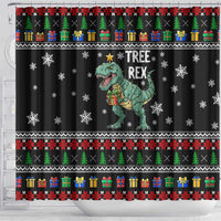 Tree Rex Christmas Shower Curtain Xmas Holiday Patterns - Wonder Print Shop