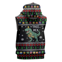 Tree Rex Christmas Sleeveless Hoodie Xmas Holiday Patterns - Wonder Print Shop