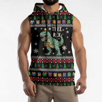 Tree Rex Christmas Sleeveless Hoodie Xmas Holiday Patterns - Wonder Print Shop